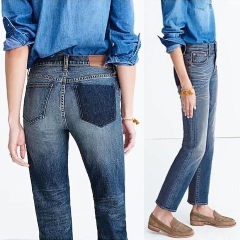 Madewell Cruiser Straight Denim Jeans Shadow-Pocket Edition High Rise Size 28